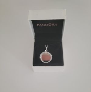 Pandora Silver Double Circle Pendant & Necklace